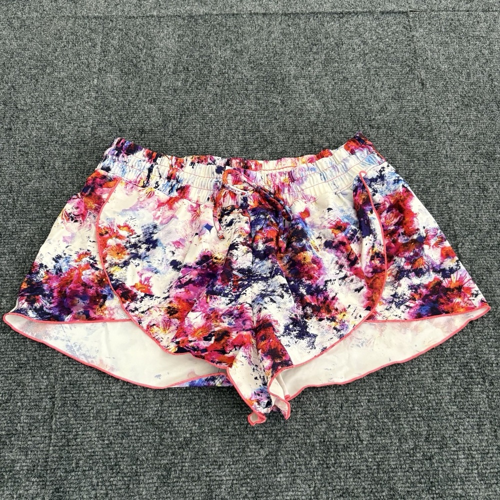 Athleta Shorts Womens Size M Multicolor Floral Print Hypersonic‎ Petal Shorts